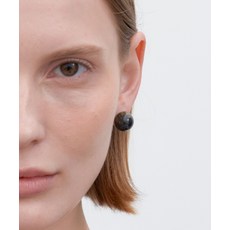 HALDEN formica big ball earrings (E032_black) 172773