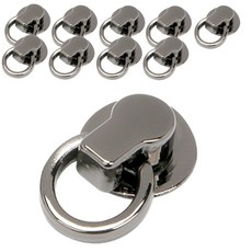 고급 가죽 공예 부자재 O링 고리 12mm 9.8mm솔트레지, 10개, 플랫 흑니켈