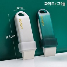 지우개 벽오염 주방 청소 석회질 수도꼭지 도구, 화이트+그린 [세척 불필요] 2개, 1개
