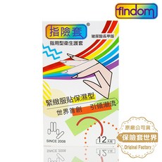 FINDOM 玻尿酸長效潤滑緊緻服貼保濕型指險套 12入裝, 1個