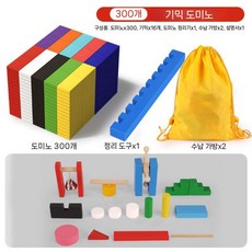 대형 원목 도미노 블록 재미있는 블럭, 대형 300조각 메커니즘 도미노