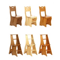 선반 계단식 진열대 다용도 의자 접이식 사다리 걸상 (미니멀 원색-2단) 원목색-4단, 사다리 걸상 미니멀 원색