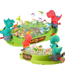 恐龍雙人對戰射擊遊戲 親子互動玩具 訓練手眼協調, 1個, 恐龍雙人對戰台, 彩色