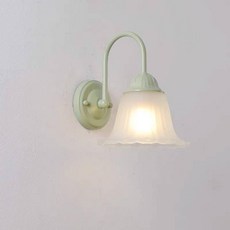 法式田園臥室吊燈 花朵客廳吊燈 北歐奶油系主臥燈 美式複古房間燈, 單個燈奶綠色