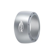 IKAPE 58mm 투약 깔때기 에스프레소 링 바텀리스 포터필터실버와 호환 가능, Silver Single, 53MM