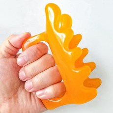 전신 꾹꾹이 두피 수지 괄사 얼굴 페이스 도구 로즈쿼츠 지압 기구 마사지기 바디 목, 오렌지, 1개