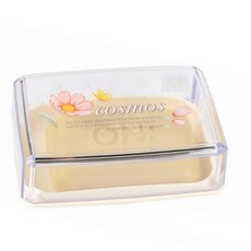 플로인 투명 꽃 비누케이스 화장실