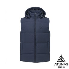 ATUNAS 歐都納 男 HEAT CORE 蓄熱羽絨背心《黑》