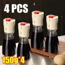 유리 오일 스프레이 병 간장 식초 디스펜서 및 붓기 기능을 위한 미니 조미료 식품 등급으로 제작됨, 09 4PCS-150g