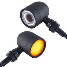 FATECIM오토바이LED불렛후미등방향지시등러닝브레이크라이트튼튼한오토바이후면깜박임표시기보버할리혼다야마하스즈키가와사키크루저차퍼블랙128743, 2051-블랙-화이트/앰버