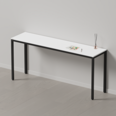 [다가구] 프래그마 400 사이드테이블 아일랜드 간이보조 틈새 책상 100/120/140/150/160/180, 아이보리(상판)+블랙(프레임)