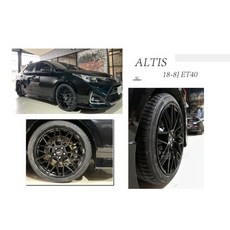 傑暘國際 TOYOTA ALTIS 11.5代 2017 2018 18吋 8J ET40 鋁圈 消光黑, 1個