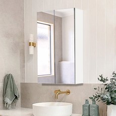 전면 욕실 거울 수납장 국산 욕실장 화장실 수건장 600x800, 강화플라스틱 욕실장