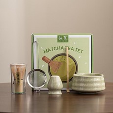 日式抹茶茶具套裝 五件套, 1套