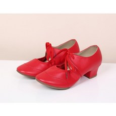 엔코슈 차차 사교 댄스 슈즈 댄스화 라틴 탱고화 스포츠 댄스 신발 구두 줌바 댄스 110, 260, 레드