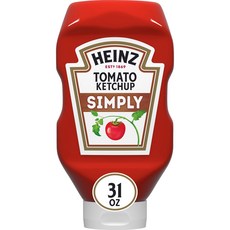 하인즈 심플리 토마토 케첩 (인공 감미료 없음) (878g Heinz Simply Tomato Ketchup with No Artificial Sweeteners 31 oz B, Heinz Simply Tomato 케첩, 인공 감미료, 1개