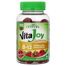 21세기 센트리 Vita조이 구미젤리 B-12 3000mcg 라즈베리 맛 90개(개당 1500mcg), 1개, 90정