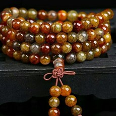 牛鋪飾品 天然龍紋瑪瑙108顆佛珠 龍紋石手鏈 男士佛珠手串 多圈手鏈