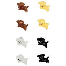 [도냥] 작은강아지4마리자석 냉장고 현관문 인테리어 자석 8P