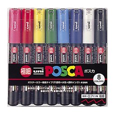 uni POSCA 廣告筆 細字麥克筆, 1個
