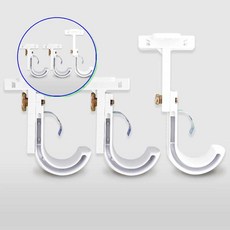 쌍문상회 지금 필요한 커튼봉브라켓 커튼부속 커튼부자재 커튼걸이 커튼설치 커텐부속 심플화이트 커튼봉고정브라켓 K350 길이조절 손쉬운설치 화이트 커튼브라켓 35mm 31872EA, 본상품