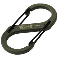 CARGO container S型登山扣，耐用材質，雙向高彈力開口卡榫, M, 軍綠色, 1個