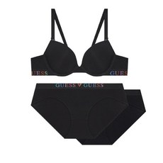 게스 속옷 언더웨어 면모달 컬러로고 캐주얼 와이어브라1개팬티2개세트BKGDWBRA11PTA11 XOB860 UQU482