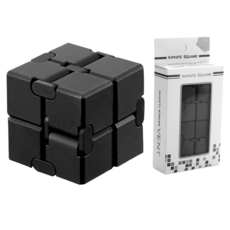 하루템 메탈 무한 피젯스피너 인피니티 큐브 피젯토이 스트레스 해소용 무한큐브, 1개, 블랙