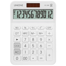 유니원 칼라 대형계산기 DC-308 카시오 DF시리즈 계산기, 화이트