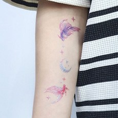 글리터 타투 스티커 학교 축제 클럽 페스티벌 10종, 1개, GT10