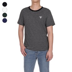 남성 스트라이프 슬럽 크루넥 반팔티 KP2K04C5