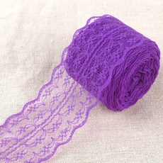蕾絲花邊 4.5cm寬 長5米, 深紫色