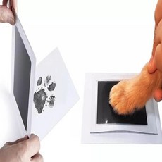 애완동물 발도장 지문찍기 강아지 고양이 도장 기념 발바닥, 1개, 핑크_스몰