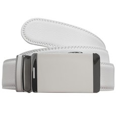 남성 소가죽 자동 골프벨트 남자 허리띠 골프잡화 스포츠, 화이트, 1개