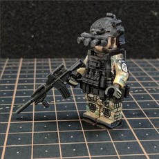 중국산 조립식 블록 군인 미니피규어 특수부대 미 육군 네이비씰 델타포스 남성 모델 키트, 스텔스 씰 - 개별ㅡ기준