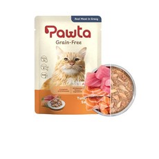 Pawta 貓咪主食餐包 軟凍罐, 12個, 70g, (5號餐包)鮪魚+鮭魚