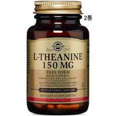솔가 테아닌 L-Theanine 150mg 60캡슐 x 2통, 2개, 60정