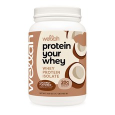 웰라 그래스페드 웨이 프로틴 분리 유청 단백질 파우더 WPI 30회분 코코넛 1병, 750g