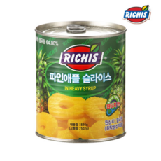 리치스 슬라이스 파인애플 통조림, 836g, 2개