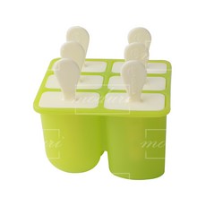 실리콘몰드 실리만 실리콘 아이스 샤베트 몰드 그린 6구 얼음틀 아이스크림몰드, 상세페이지 참조