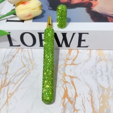 화려한 반짝이 큐빅 보석 사인펜 비즈니스 선물 바레나[VARENA], 0.05mm, 1개, 그린 다이아몬드