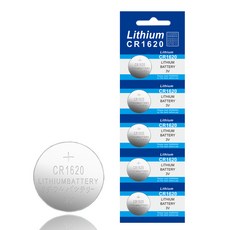 치프몰 CR1620 3V 리튬 건전지 코인 배터리, 5개입, 1세트