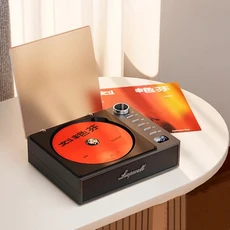 전문 CD 플레이어 내장 스피커 스테레오 헤드폰 및 리모컨 LED 스크린 블루투스 U 제품 3.5mm, 01 blak