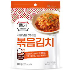 종가집 새콤달콤 볶음김치, 80g, 10개