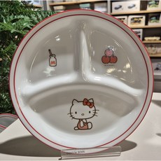 [MODERN HOUSE 중계점] 코렐 헬로키티 삼절접시 22cm KI0425024, 1개, 화이트