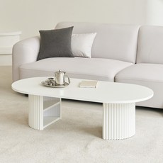 포스트모던 밀리 템바보드 좌식 소파 거실 테이블 1200, 화이트엣지