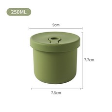 食品級矽膠圓形兒童便當盒, 圓形小號 綠色, 1個