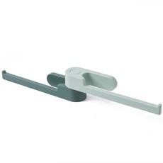 免打孔旋轉衣架收納整理架，多用途陽台衣夾收納架，壁掛晾衣架整理置物架，撞色180度旋轉置物架, 綠色