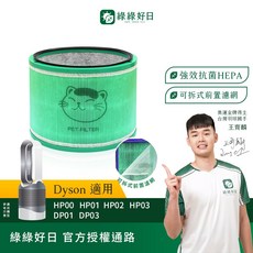 綠綠好日 Dyson 適用 強效抗菌 HEPA 可拆式前置濾網, 1個, HEPA抗菌濾芯