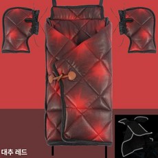 오토바이 방풍 커버 접이식 우산 스쿠터 차양막 가림막, 1개, 주주 레드 램 패턴 +이중 밀봉 핸들바